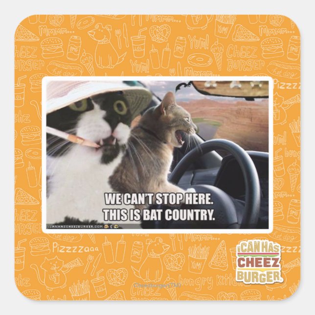 Pegatina Cuadrada País Bat (Anverso)