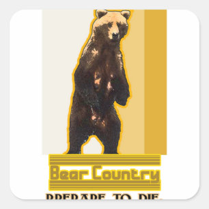 Pegatina Cuadrada País del oso