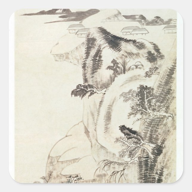 Pegatina Cuadrada Paisaje (Anverso)