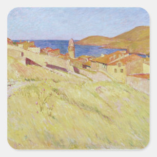 Pegatina Cuadrada Paisaje de Collioure