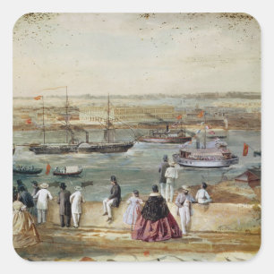 Pegatina Cuadrada Paisaje de Cuba