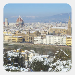 Pegatina Cuadrada Paisaje de Florencia de Piazzale