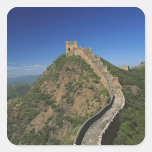 Pegatina Cuadrada Paisaje de la Gran Muralla, China