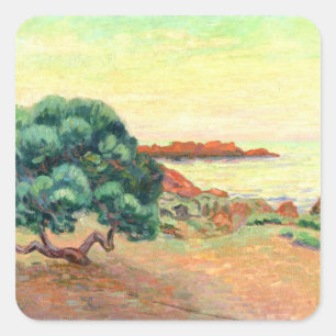 Pegatina Cuadrada Paisaje de Midi, 1898 (aceite en lona)
