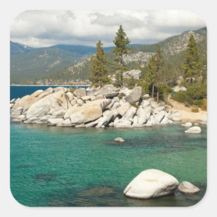Pegatina Cuadrada Paisaje del Lago Tahoe