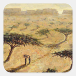 Pegatina Cuadrada Paisaje del Sahel 2002