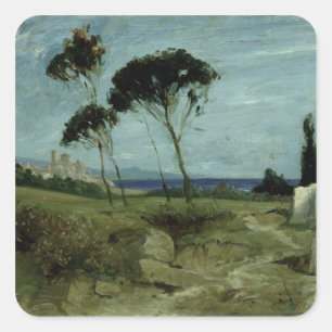 Pegatina Cuadrada Paisaje en Nettuno, 1887