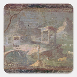 Pegatina Cuadrada Paisaje idílico, de Herculaneum,