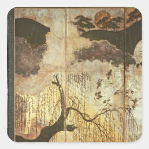 Pegatina Cuadrada Paisaje soleado