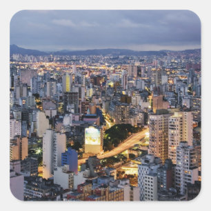 Pegatina Cuadrada Paisaje urbano 2 de Sao Paulo