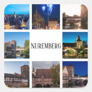 Pegatina Cuadrada Paisajes de Nuremberg
