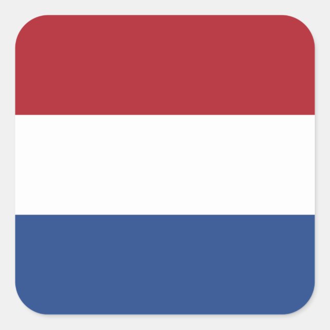 Pegatina Cuadrada Países Bajos/Holanda/bandera holandesa/holandesa (Anverso)