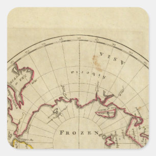 Pegatina Cuadrada Países del Polo Norte