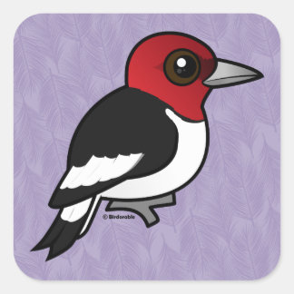 Pegatina Cuadrada Pájaro carnoso