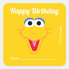 Pegatina Cuadrada Pájaro grande de Plaza Sésamo | Un regalo de - Cum