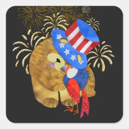 Pegatina Cuadrada PÁJAROS DE pegatinas cuadrados DE PELO