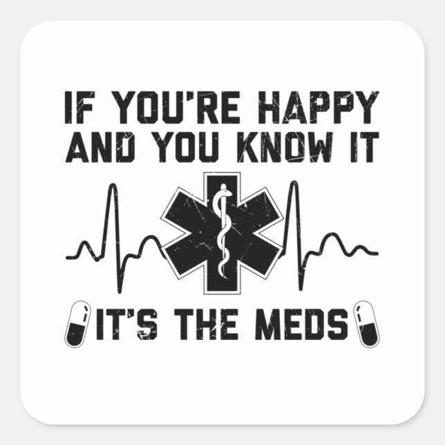 Pegatina Cuadrada Palabras de farmacia | Regalo Farmacéutico (Anverso)