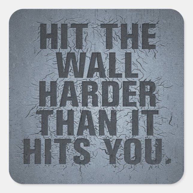 Pegatina Cuadrada Palabras motivacionales (Anverso)