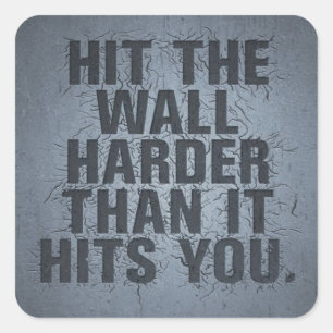 Pegatina Cuadrada Palabras motivacionales