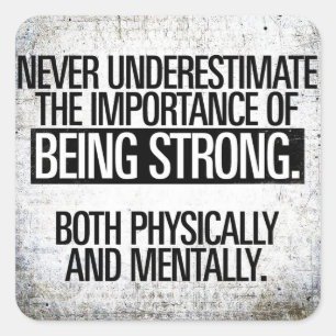 Pegatina Cuadrada Palabras motivacionales: entrenamiento