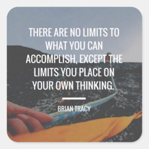 Pegatina Cuadrada Palabras motivacionales: entrenamiento