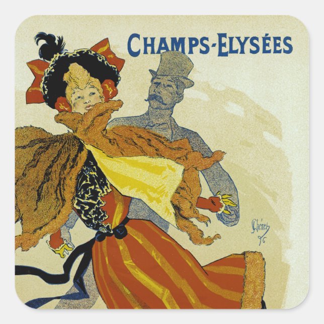 Pegatina Cuadrada Palacio de Glace (Anverso)