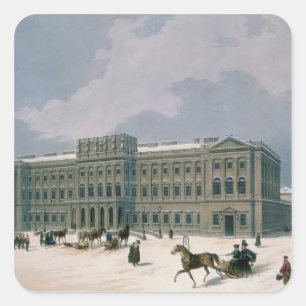 Pegatina Cuadrada Palacio del duque magnífico de Leuchtenberg