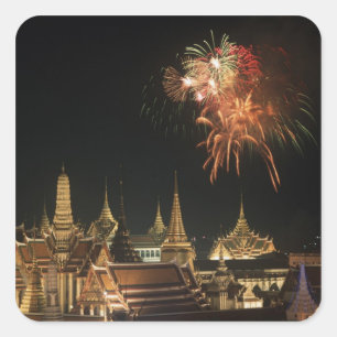 Pegatina Cuadrada Palacio Esmeralda durante la conmemoración del Re