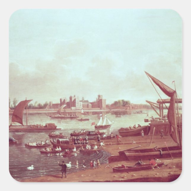 Pegatina Cuadrada Palacio Lambeth (Anverso)