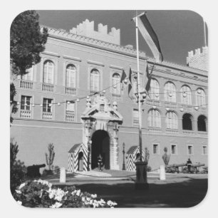 Pegatina Cuadrada Palacio principesco del principado de Mónaco vinta