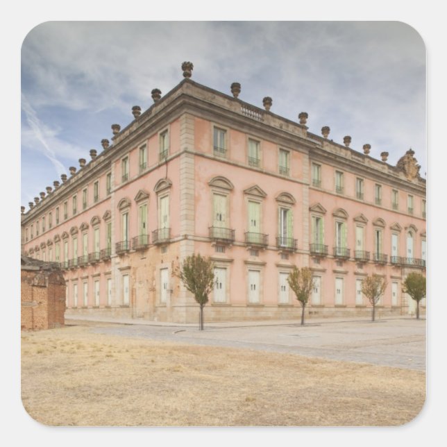 Pegatina Cuadrada Palacio Real de Riofrio (Anverso)