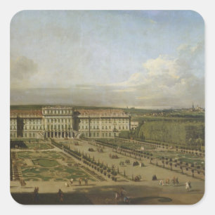 Pegatina Cuadrada Palacio y jardines, 1759-61 de Schonbrunn