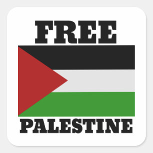 Pegatina Cuadrada Palestina libre