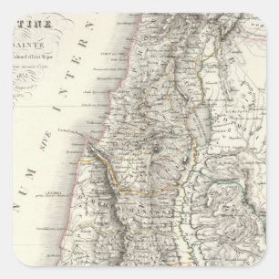 Pegatina Cuadrada Palestina ou Terre Sainte - La Tierra Santa