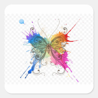 Pegatina Cuadrada Paleta de fluctuación