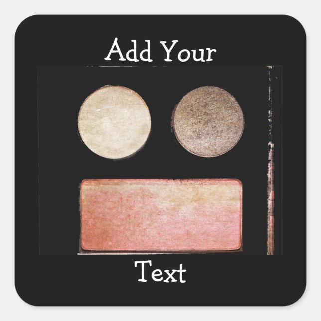 Pegatina Cuadrada Paleta de maquillaje de Shirley Taylor (Anverso)