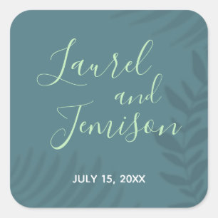 Pegatina Cuadrada Paleta de sombra Verde azulada