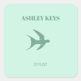 Pegatina Cuadrada Paleta verde azulada elegante