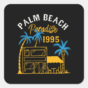 Pegatina Cuadrada Palm Beach Paradise