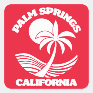 Pegatina Cuadrada Palm Springs California