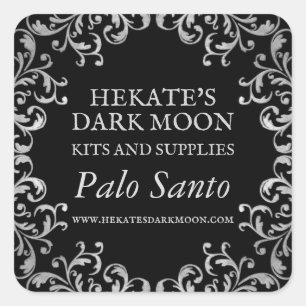 Pegatina Cuadrada Palo Santo Vintage negro