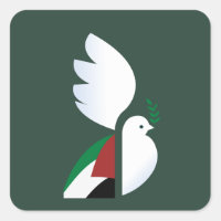paloma de la paz con la bandera palestina