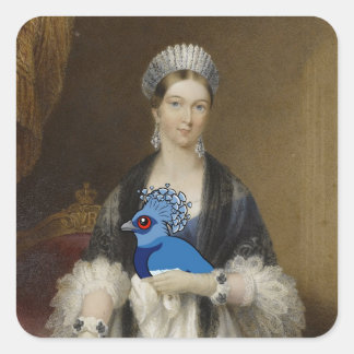 Pegatina Cuadrada Paloma de la Reina Victoria