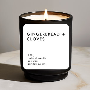 Pegatina Cuadrada Pan de jengibre minimalista + Velas de ropa