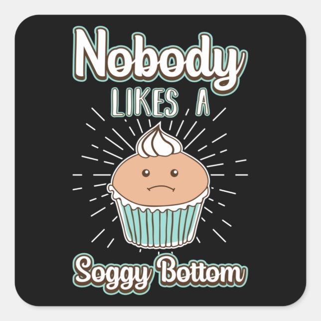 Pegatina Cuadrada Panadería de panadería de pan de pan de pan de hor (Anverso)