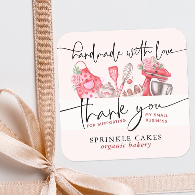 Pegatina Cuadrada Panadería Gracias Clásico (Subido por el creador)