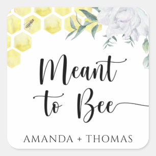 Pegatina Cuadrada Panal - Hecho para ser abeja