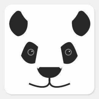 Pegatina Cuadrada Panda