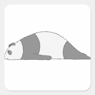 Pegatina Cuadrada Panda de planking