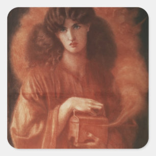 Pegatina Cuadrada Pandora, 1869